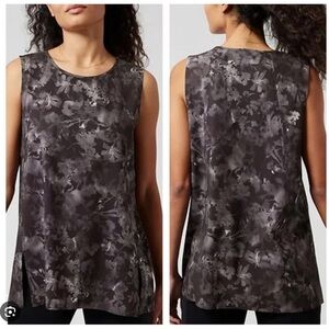 Athleta Zephyr Tank Black and Gray